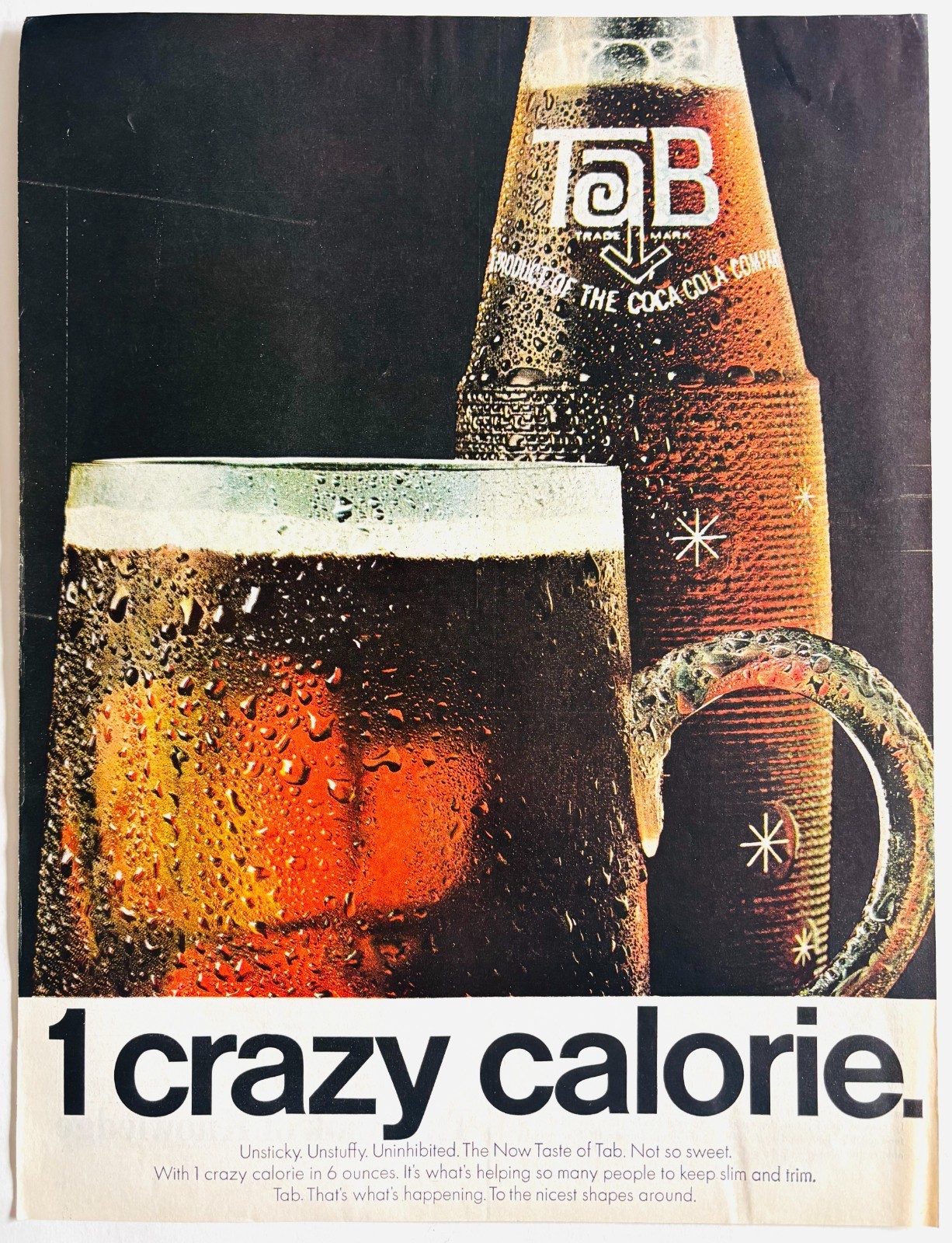 1965 TAB Coca Cola Advertisement Vintage Soda Pop Beverage 1 Calorie DWYY1 Item image 2