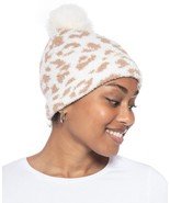 MSRP $29 Jenni Fuzzy Jacquard Pom Pom Beanie Brown Size OSFA - £7.32 GBP