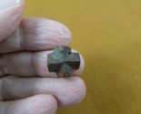 CR591-2) 1/2&quot; Petite Fairy Stone CHRISTIAN CROSS oiled Staurolite Crysta... - £10.43 GBP