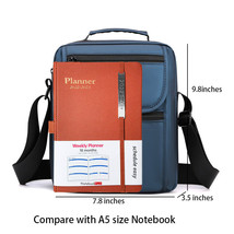 Mens Shoulder Bag Portable Canvas Handbag Purse Crossbody Organizer Multi Pocket - £19.27 GBP