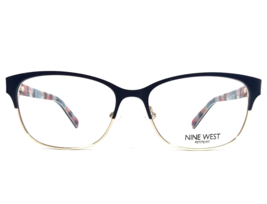 Nine West Petite Brille Rahmen NW1088 400 Schwarz Blau Gold Cat Eye 49-14-135 - £51.78 GBP