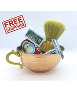 Set da barba 5 pezzi ciotola rame tazza sapone Arko 10 pezzi rasoio derb... - $52.67 CAD