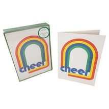 VTG 70s Recycled Paper Products 25 Holiday Greeting Cards Retro Rainbow Graphic - $29.99