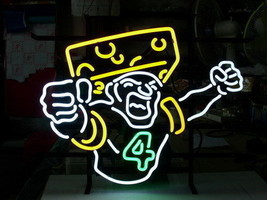 New Green Bay Packers Brett Favre #4 Cheesehead Light Lamp Neon Sign 24&quot;x20&quot; - £196.16 GBP