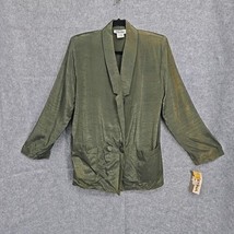 Vintage Christina Womans Suit Blazer Jacket Medium Green 1980s-90s Deadstock NWT - $35.17