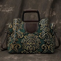 Handmade Genuine Leather Women Handbag  New Floral Messenger Bag Vintage... - $124.31