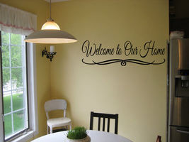 Welcome To Our Home Quote Lettering Wall Stickers - $17.36