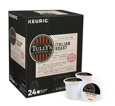 Tully&#39;s Coffee Italian Roast Keurig K-Cup Pods, Dark Roast Coffee, 24 Co... - $18.29 CAD