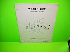 World Cup Original Pinball Machine Manual SS Sound 1978 - £10.51 GBP
