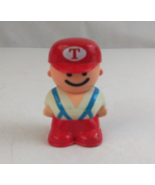 1987 Tonka Mightys Little People Worker Red Suspenders &amp; Cap 2&quot; Toy Figu... - €8,43 EUR