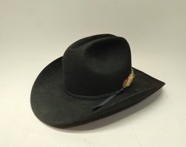Vintage Miller Bros Black 5 X Beaver Fur Western Cowboy Hat - Size Men&#39;s... - $129.99