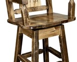 Montana Woodworks Homestead Collection Captain&#39;s Swivel Barstool, Stain ... - £766.64 GBP