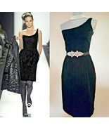 $4,000 OSCAR DE LA RENTA ADORABLE BLACK RUNW VELVET SILK DRESS GOWN 6 S - $798.00