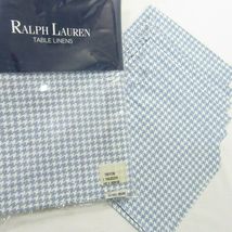 Ralph Lauren Addison Blue Houndstooth 60 x 84 Oblong Tablecloth with Nap... - £95.80 GBP