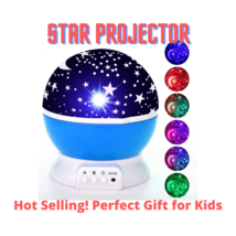 Star Lamp Projector Night Light for For Children Kids Bedroom| Birthday Gift - £17.39 GBP