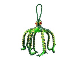 Beaded Octopus Hanging Sea Animal Figurine Ornament Czech Glass Seed Bea... - $23.75