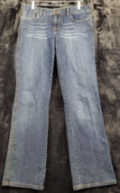 Calvin Klein Jeans Women Size 8 Blue Denim Cotton Pockets Flat Front Medium Wash - £14.30 GBP