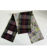 Harris Tweed Floral Herringbone Skinny Scarf (4.5&quot; x 53&quot;) - $34.12 CAD