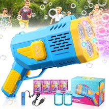 Bubble Machine Gun: Bubble Gun With Colorful Lights/Bubble Solution, Bub... - $37.99