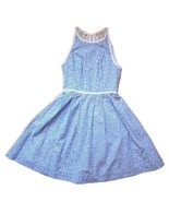 Lilly Pulitzer TORI DRESS Crew Blue White Stripe Floral Eyelet Womens Sz... - $178.15 CAD