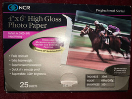 NCR Professional Series 4 X 6 High Gloss Photo Paper 25 Sheets 981297 - £12.42 GBP