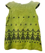 VTG Handmade Green Toddler Dress – Corduroy Sleeveless Folk Art Sewn Design - $623.29 MXN