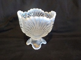 Vintage Dugan Mosser Beaded Shell Opalescent Glass Compote - £14.10 GBP