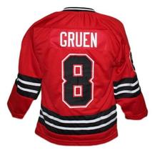 Any Name Number Michigan Stags Retro Hockey Jersey Red Gruen Any Size image 2