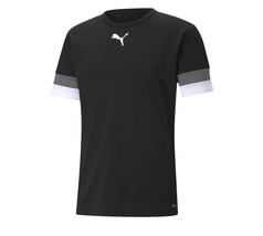 Puma teamRise Jersey Men&#39;s Soccer T-Shirts Football Tee Sports Black 704932-03 - £24.38 GBP
