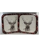 2 Pack Majestic Stag Premium Tableware Red/Black/White Plaid, 8 Ct | 9 in - €11,00 EUR