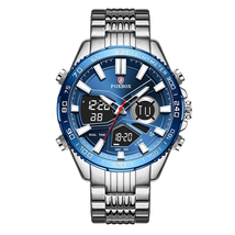  Watch Men  Brand Stainless Steel Band Waterproof Quartz Wristwatch Big Sports  - £48.37 GBP