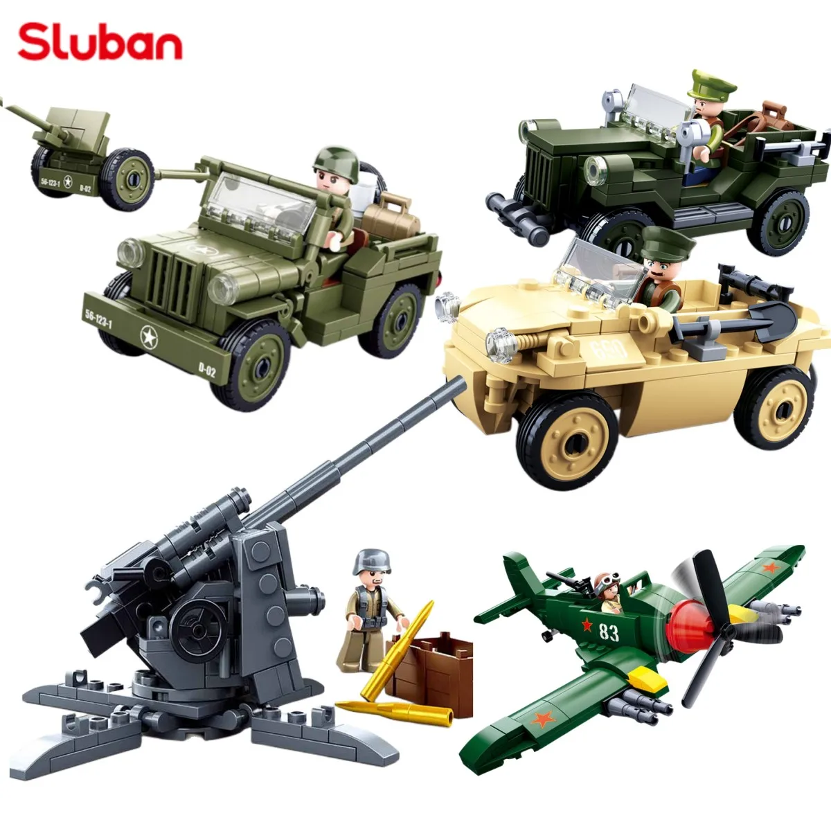 New Toys Military Patrol Vehicle Land Force Normandy Landing Weapon Building Blo - $7.46