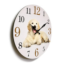 Classical MDF Wall Clock 12&quot; (34x34x2.5cm) - Dog - £24.83 GBP