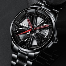 New Unique Design Watch Men Sport Waterproof Car Wheel Rim Hub Quartz Wristwatch - £53.71 GBP+
