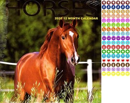 Horses - 12 Month 2020 Wall Calendar - with 100 Reminder Stickers-
show origi... - £7.78 GBP