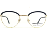Etnia Eyeglasses Frames Vintage TETUAN BLGD Navy Blue Shiny Gold Round 4... - $112.31