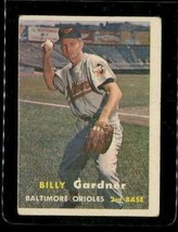 Vintage 1957 Baseball Trading Card Topps #17 Billy Gardner Baltimore Orioles - £9.99 GBP