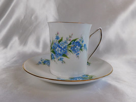 Rosina Blue Floral Teacup # 23453 - £20.83 GBP