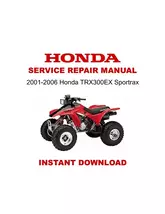 2001-2006 Honda TRX 300EX Sportrax Service Repair Manual - €7,79 EUR