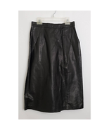 Vintage Berman&#39;s Women&#39;s Leather Skirt Black Lining Size 10 - £46.40 GBP