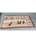 100% Silk Beach Themed Scarf W/ Shells, Fish And Fishermen - 60x16” - $34.71 CAD