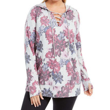 allbrand365 designer Womens Activewear Floral Print Lace Up Hoodie,Small - £46.95 GBP