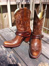 Corral Boots G1907 Ladies Saltillo Golden Brown Leather Western Fixed Ha... - $350.00