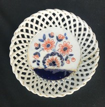 Antique 19th Century Gaudy Welsh Staffordshire Bowl Open Basketweave Edg... - £19.65 GBP