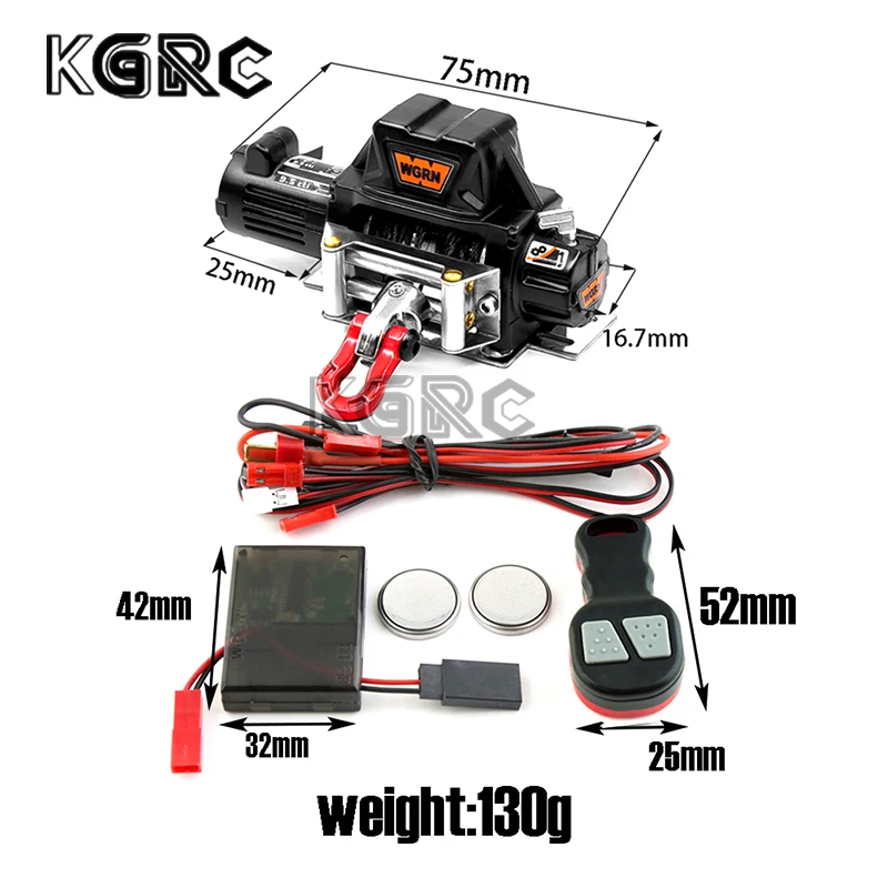 Metal Automatic Winch Remote Controller Receiver for 1/10 RC Crawler Car Traxxas - £18.81 GBP+