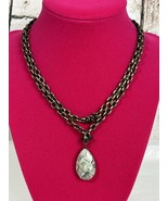 Sonoma Semi-Precious Moss Prehnite Double Chain Necklace New - $7.00