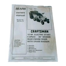 Sears Craftsman 10 hp Riding Lawn Mower Owners Service &amp; Parts Manual 50... - £11.39 GBP