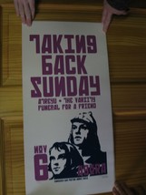 Taking Back Sunday Poster Silk Screen Signed Numbered Atreyu The Varsity Agora - $89.99