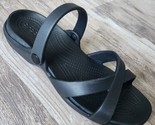 Crocs Meleen Black Twist Crossband Slip On Slide Sandal Women&#39;s US 10 NE... - £69.73 GBP