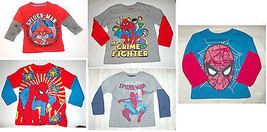 Marvel Spider-Man Toddler Boys Long Sleeve Various T-Shirts Sizes 2T 3T 4T NWT - $13.99